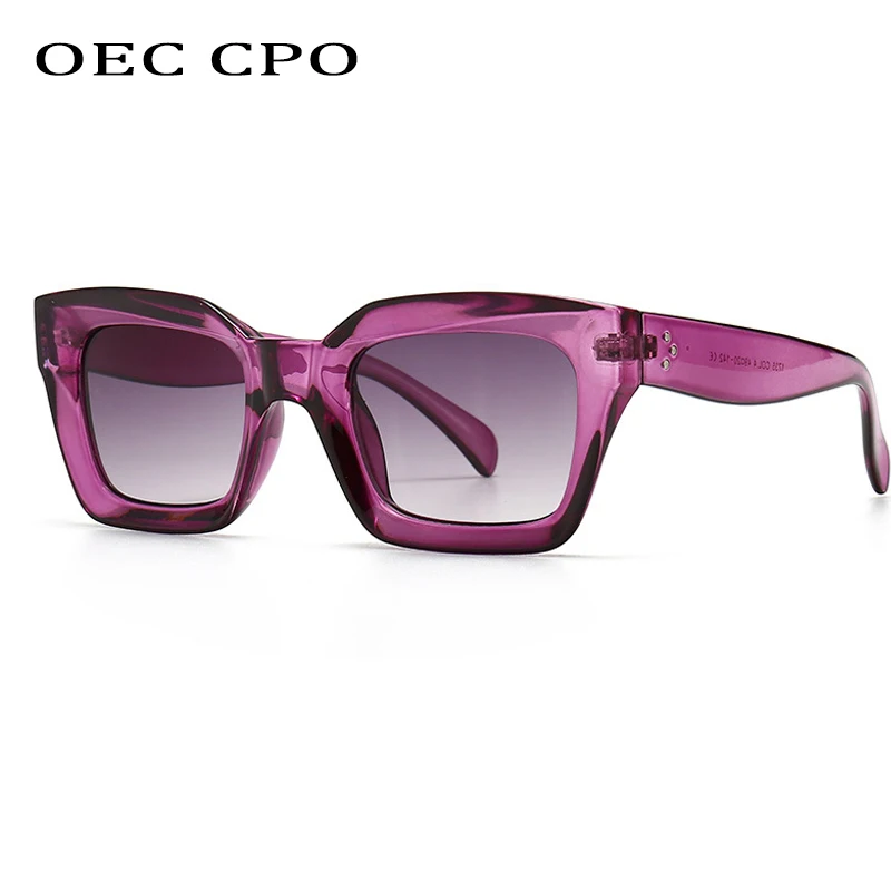 Cool Colorful Square Sunglasses Women Men New Brand Design Vintage Sun Glasses For Women Unique Flat Top Eyewear Shades UV400