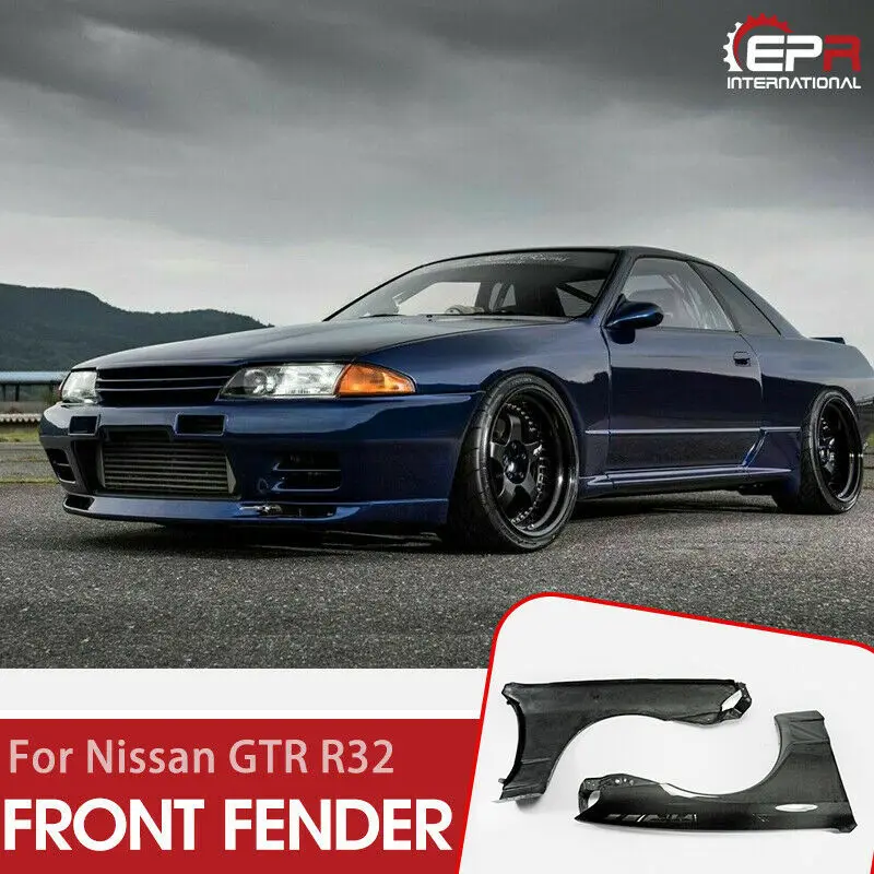 

Bodykits For Nissan Skyline R32 GTR OE Style Carbon Fiber Glossy Finished Front Fender Mudguards Exterior Body Kit