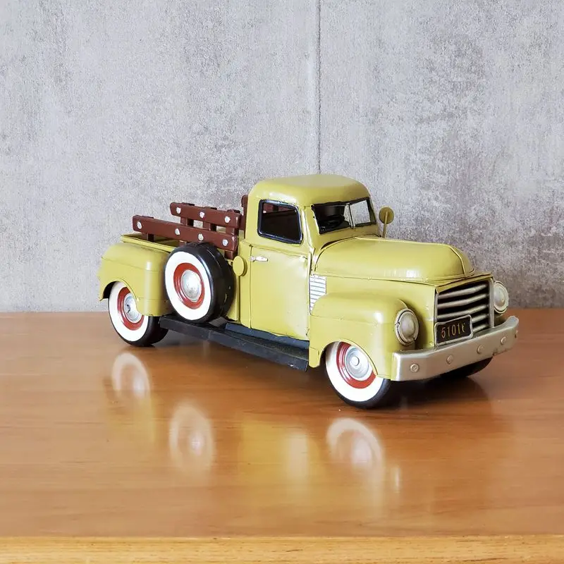 Car-Model Truck Modelcar Access Ironwork Crafts Furnishing Articles Collection Handicraft Bar Decorations Gifts Nostalgic