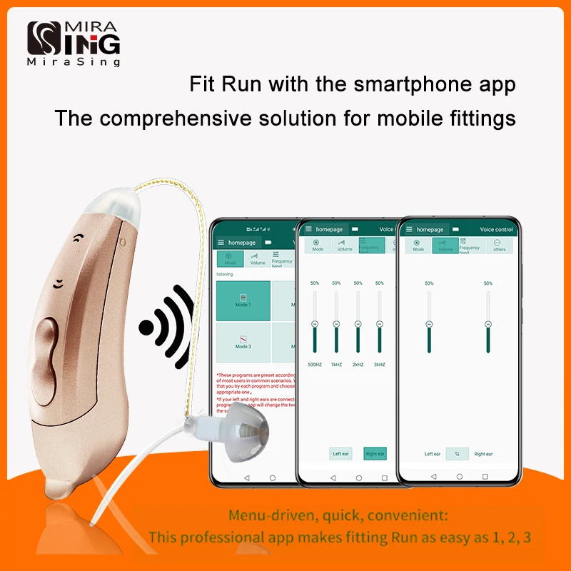 Hearing Aids Mini Audifonos BTE 10 Channel Phone APP Touch Control Program Fitting Deafness SF101 Sound Amplifier