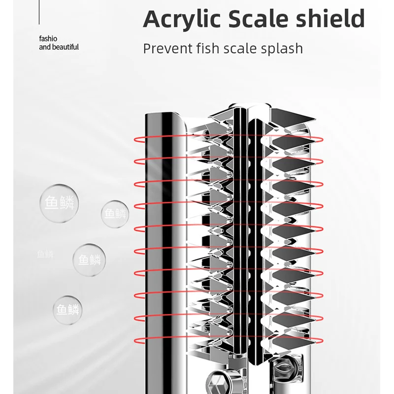 Imagem -04 - Raspador Elétrico Impermeável Peixe Scaler Raspando Raladores Faca de Peixe Descascador de Limpeza Raspador Scaler