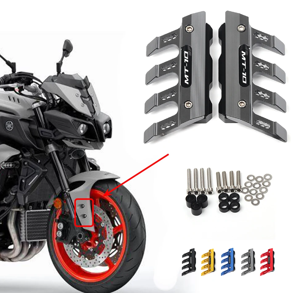 

For YAMAHA MT-10 MT10 FZ-10 FZ10 Motorcycle Mudguard Front Fork Protector Guard Block Front Fender Anti-fall Slider Accessories