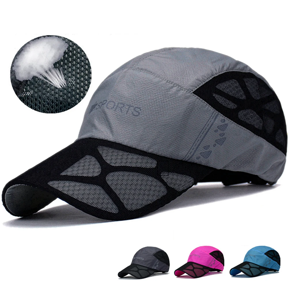 Summer Outdoor Sport Baseball Cap Thin Breathable Quick Drying Hat Unisex Waterproof Cap Foldable Cycling hat Sun Protection