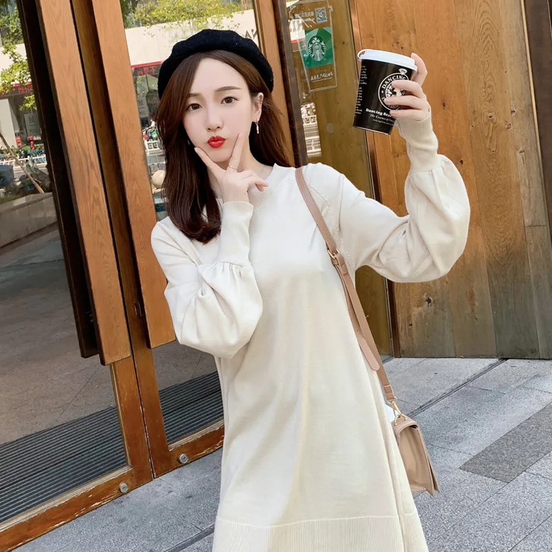 Knitted Nursing Dresses Maternity Clothes For Pregnant Women Long Sleeve Feeding Pregnancy Dress Breastfeeding Pregnant Clothing