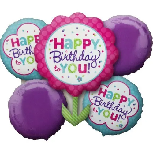 

Event Party Store Foil Balloon Bouquet Set Happy Birthday 5'li