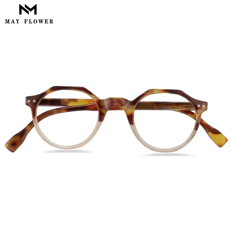 May Flower Decorative Computer Eyeglasses Frame For Women Blue Light Reading Glasses Round Women's Eyeglasses With Frame Eyewear