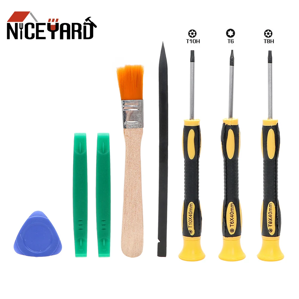 8 sztuk / zestaw wkrętaków Torx T8 T6 T10 H35 Narzędzia do otwierania Zestaw narzędzi do naprawy śrubokrętów do Xbox One Xbox 360 PS3 PS4