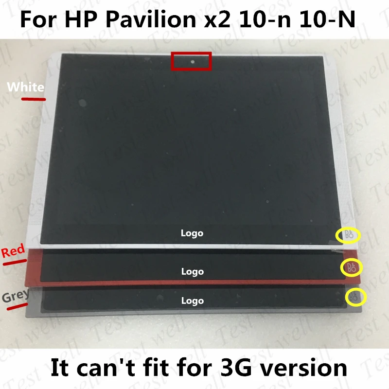 

Original For HP Pavilion x2 10-n 10-N Series LCD Displays Screen With Digitizer Touch Screen Assembly B101EAN01.8 TV101VNM-NP1