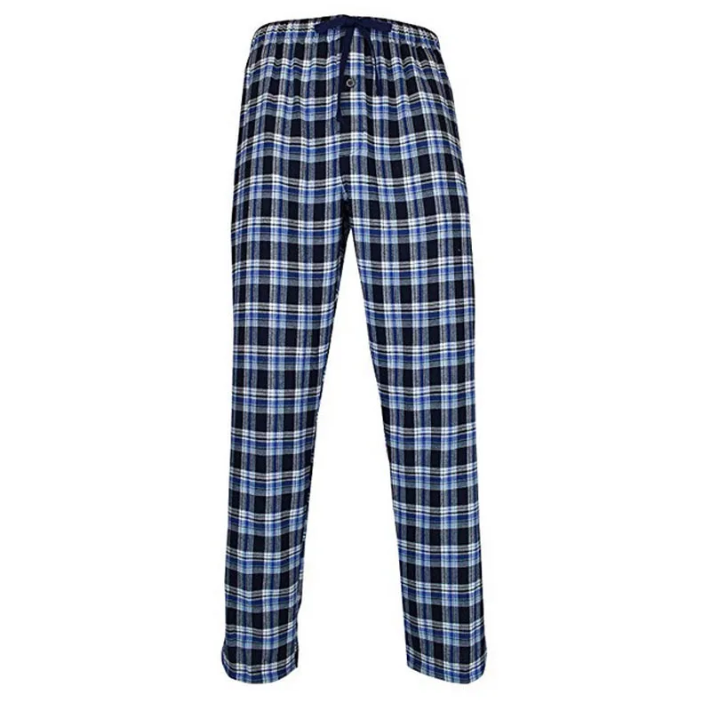 Size M-2XL Casual Loose Pants Trousers Men\'s Loose Sleep Bottoms Plaid Flannel Lounge/Pajama Pants