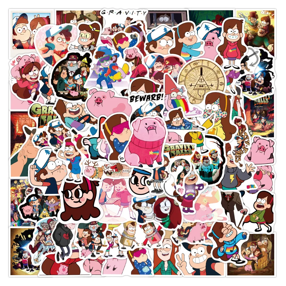 10/30/50/100pcs Gravity Falls Cartoon Stickers for Scrapbooking Phone Case Suitcase DIY Kid Toy Waterproof Cute Sticker Decals