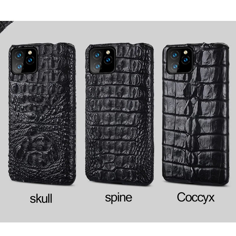 100% Genuine Crocodile Leather Phone Case For iPhone 17 Air 16 15 11 12 13 14 Pro Max 17Pro 16 Plus Luxury Shockproof Back Cover