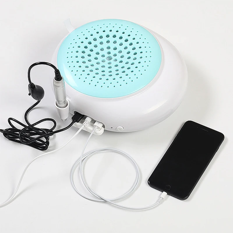 Aspirateur à faible bruit avec filtre pour ongles de bureau, appareil multifonctionnel 60W pour le polissage des ongles, UV-N1