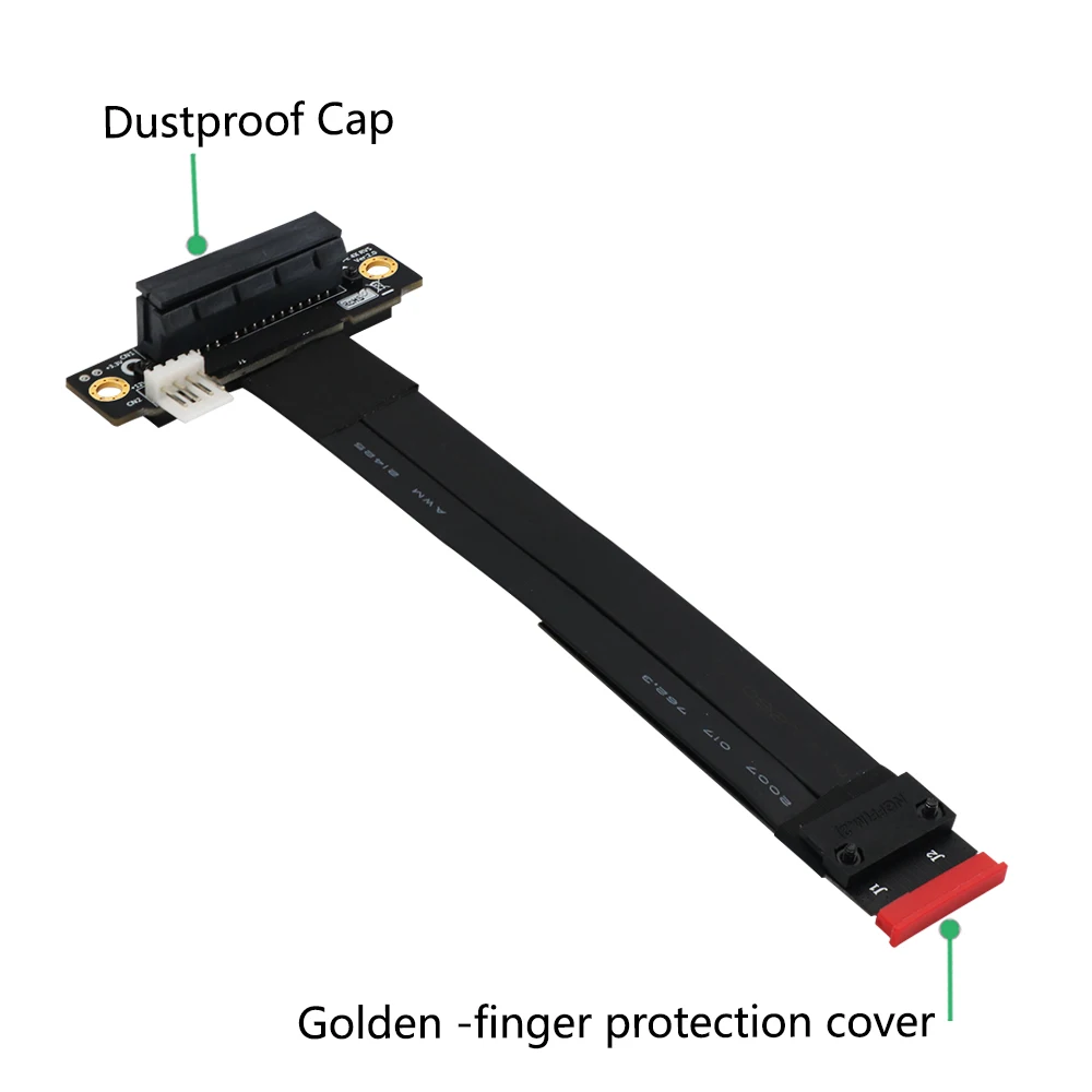 

M.2 NGFF Key M to PCIe 3.0 4X Extension Cable (90°Right Angle PCI-E Slot)