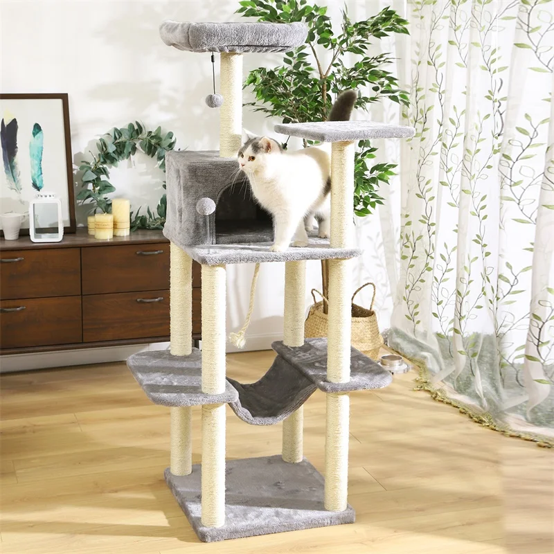 

Fast Domestic Delivery Cat Tree Scratcher Animal Funny Scratching Post Climbing Tree Toy Activity Protecting Furniture Pet House