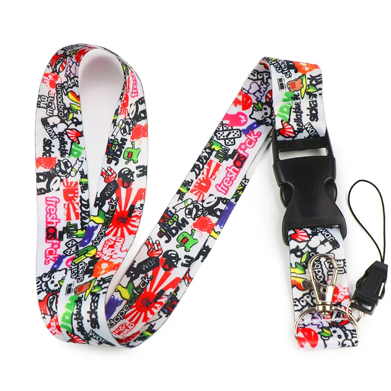 JDM Style-حزام سلسلة مفاتيح سيارات السباق ، وحزام رقبة للهاتف الخلوي سريع التحرير ، لـ YAMAHA #3