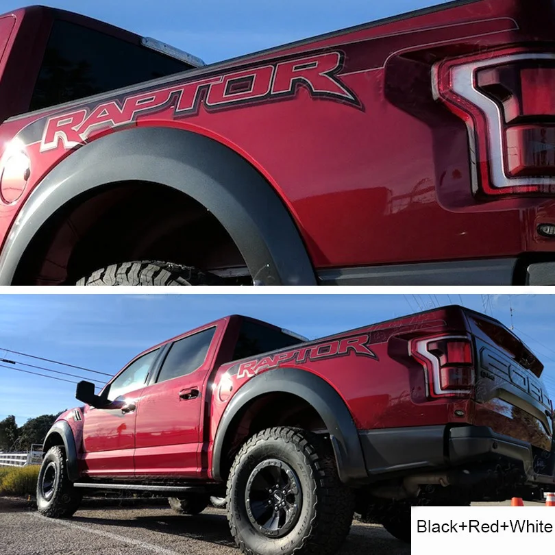 Kolorowa naklejka winylowa na tylne drzwi bagażnika do Forda F150 F-150 Raptor 2015-2019