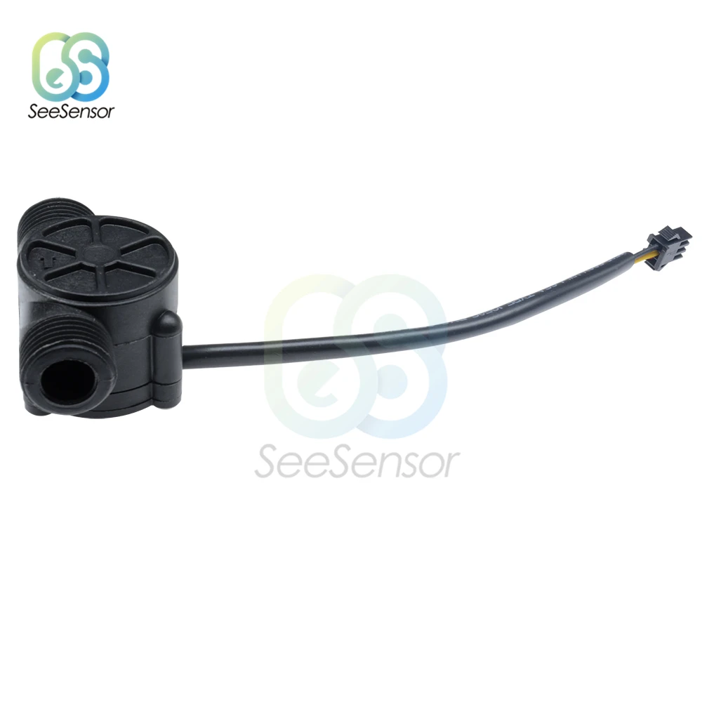 DC 5V-18V Water Flow Sensor Flowmeter Hall Flow Sensor Water Control Liquid Flow Sensor Switch 1-30L/min 1.75Mpa YF-S201