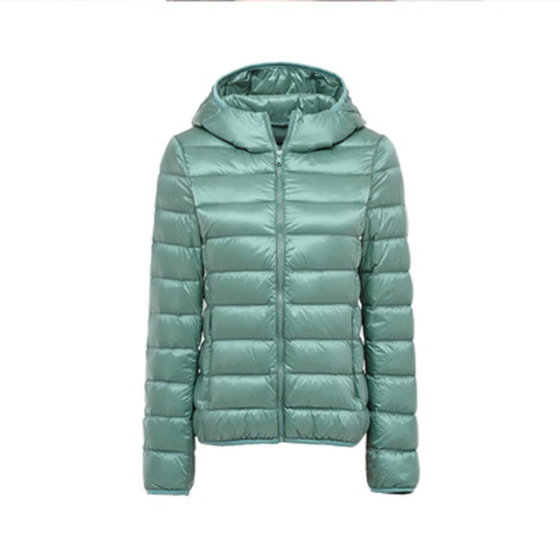 Doudoune ultra fine pour femmes, blouson chaud en duvet ultra léger, à porter sous un manteau, existe en grandes tailles, plusieurs coloris dont blanc et rose