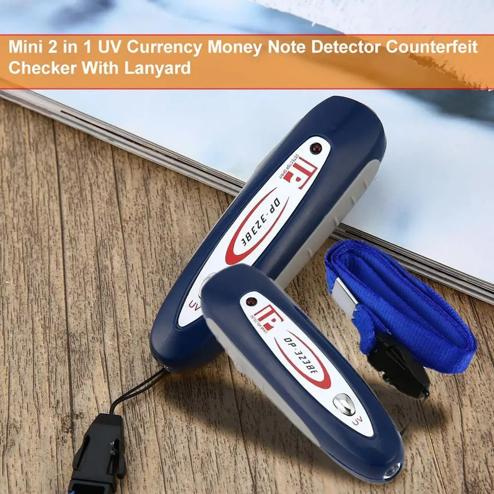 Nieuwste Mini 2 In 1 Uv Valuta Geld Note Detector Vals Checker Met Lanyard