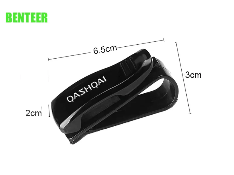 Plastic Car Glasses Bracket Visor Card holder sticker For Nissan QASHQAI