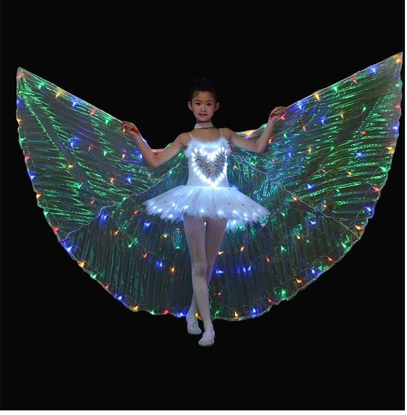 

little swan princess dress butterfly dance fluorescent wings kids stage dance clothes Children's costume luminous ballet skirt