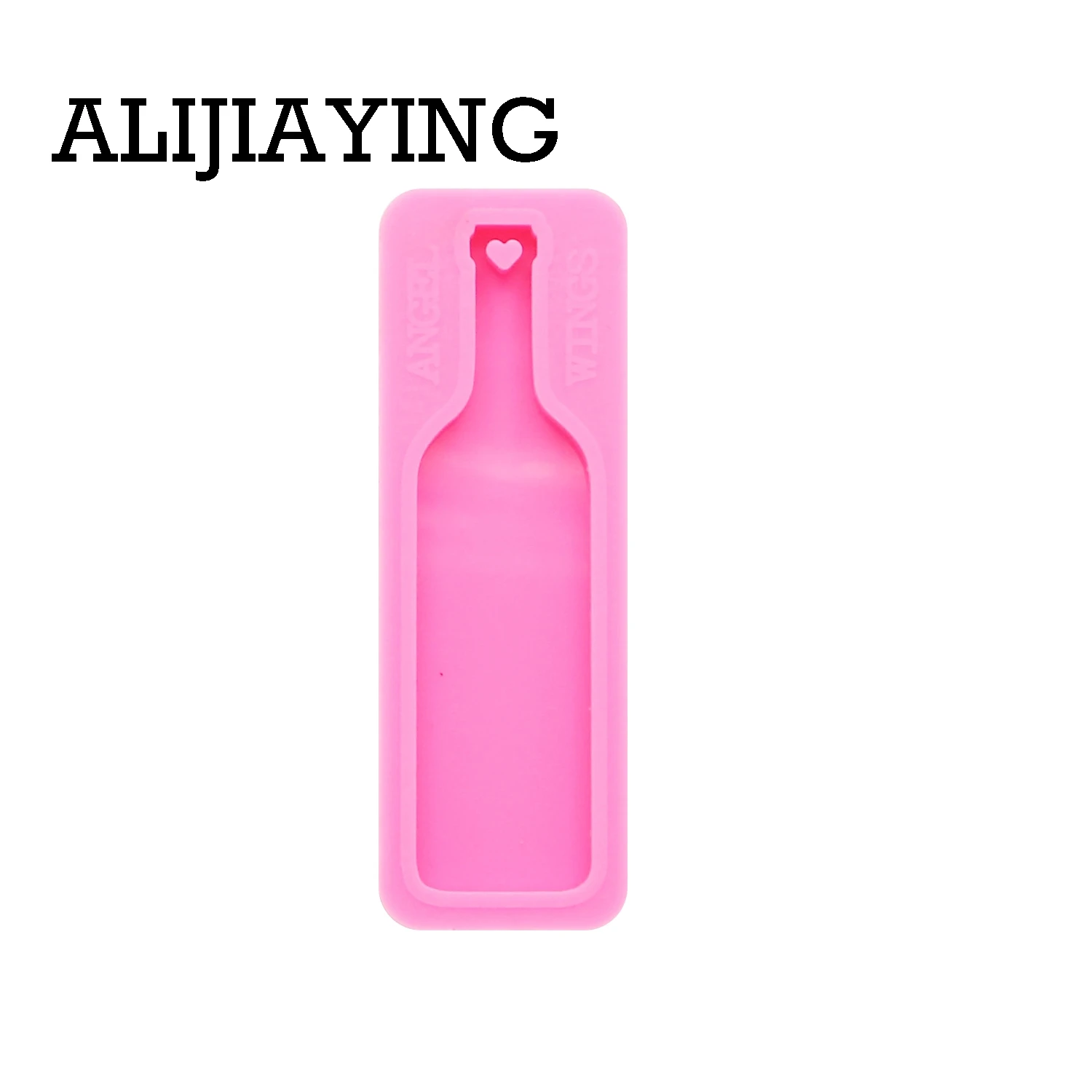 DY0191 Glitter Wine bottle shape mold silicone DIY bottle keychain parts molds craft keyring pendant jewelry keychains mould