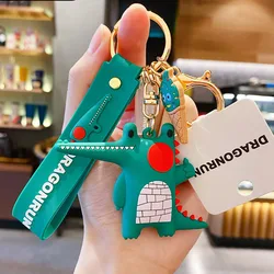 Neue Cartoon Keychain Nette Rosa Krokodil Blau Lila Hedgehog Red Fox Tasche Auto Metall-schlüsselanhänger Weiche PVC Lanyard Mädchen Junge liebhaber Geschenk