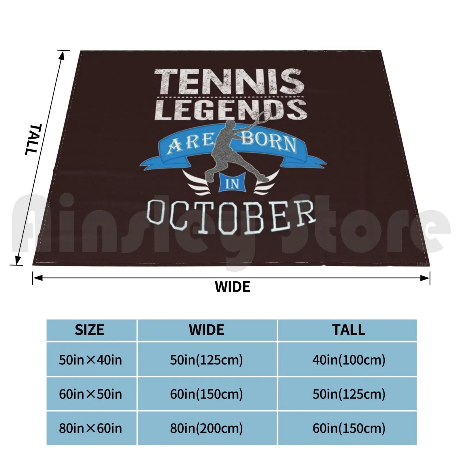 Tennis Legends Are Born In October For Boys Blanket For Sofa Bed Travel Boys Tennis Christian Tennis Cute Tennis