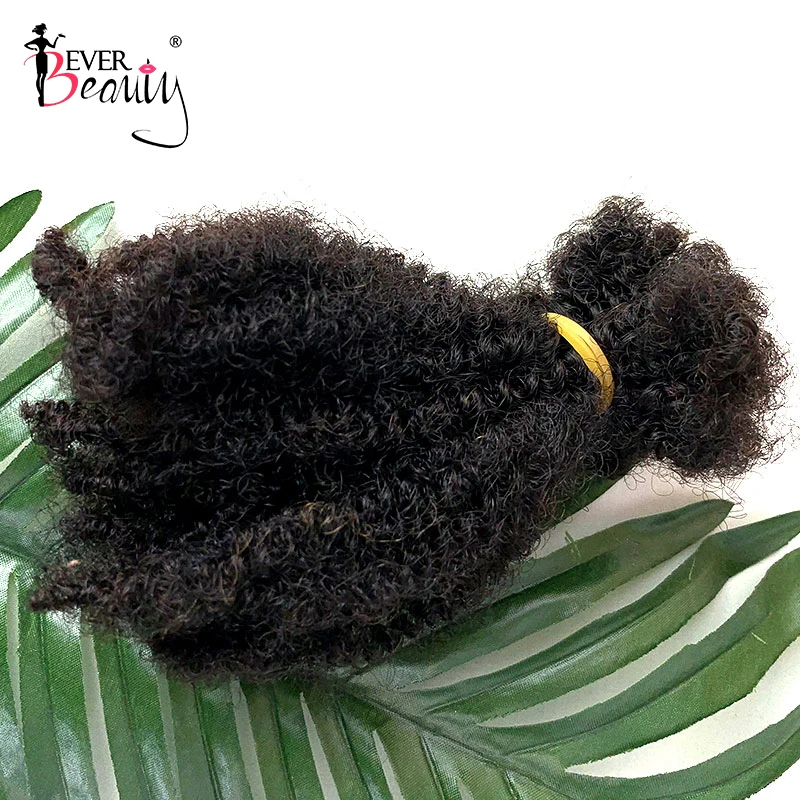 

Mongolian Afro kinky Curly Hair Bulk Human Hair Bundles For Braiding Crochet 100g/pc Braids Hair No Weft Remy Ever Beauty