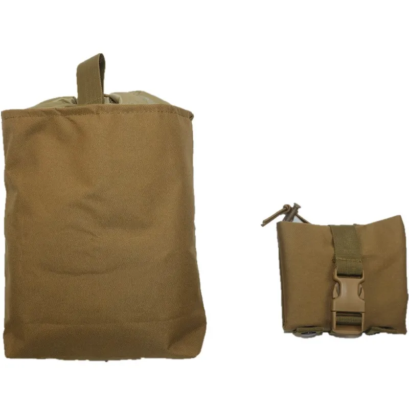 Tactical foldable magazine dumping bag,outdoor hunting foldable recyclable ammunition drop bag,shooting colored bullet Molle bag