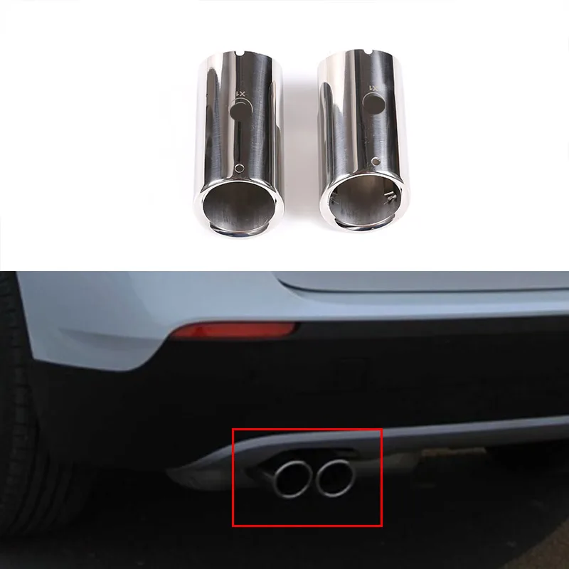 

2pcs/set For BMW 2010-2013 X1 sdrive 20i E84 Car Exhaust Tail Muffler 304 Stainless Steel tail throat Pipes