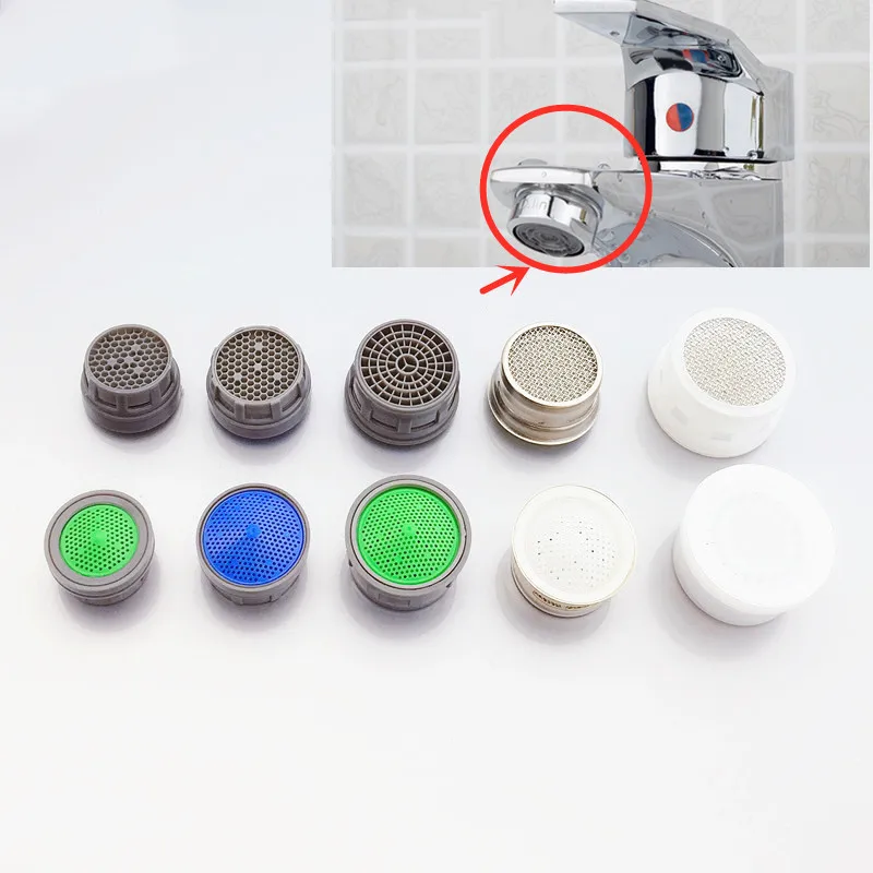 2pcs Water Saving Faucet Aerator Chrome Tap filter Kitchen bathroom Hotel Wash pan Tap Connector Prevent Splash Diffuser Nozzle