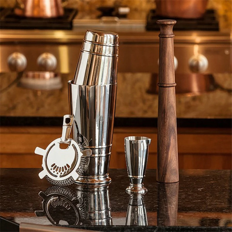 Stainless Steel Boston Bar Shaker 500/750ml Cocktail Mixing Tool Bar Accessory