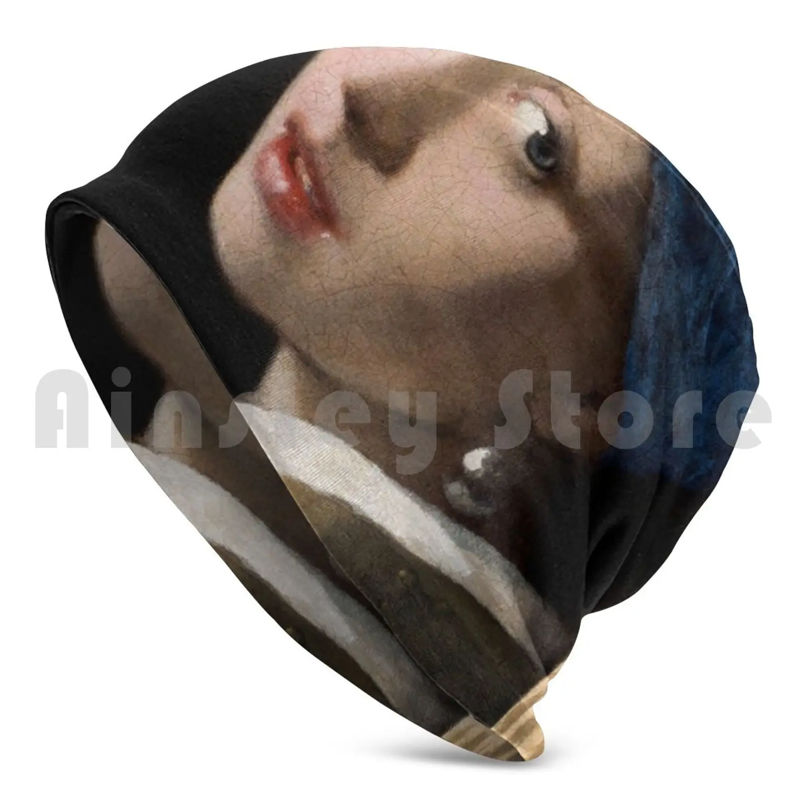 Girl With A Pearl Earring-Johannes Vermeer Beanies Pullover Cap Comfortable Johannes Vermeer Dutch Famous Painter