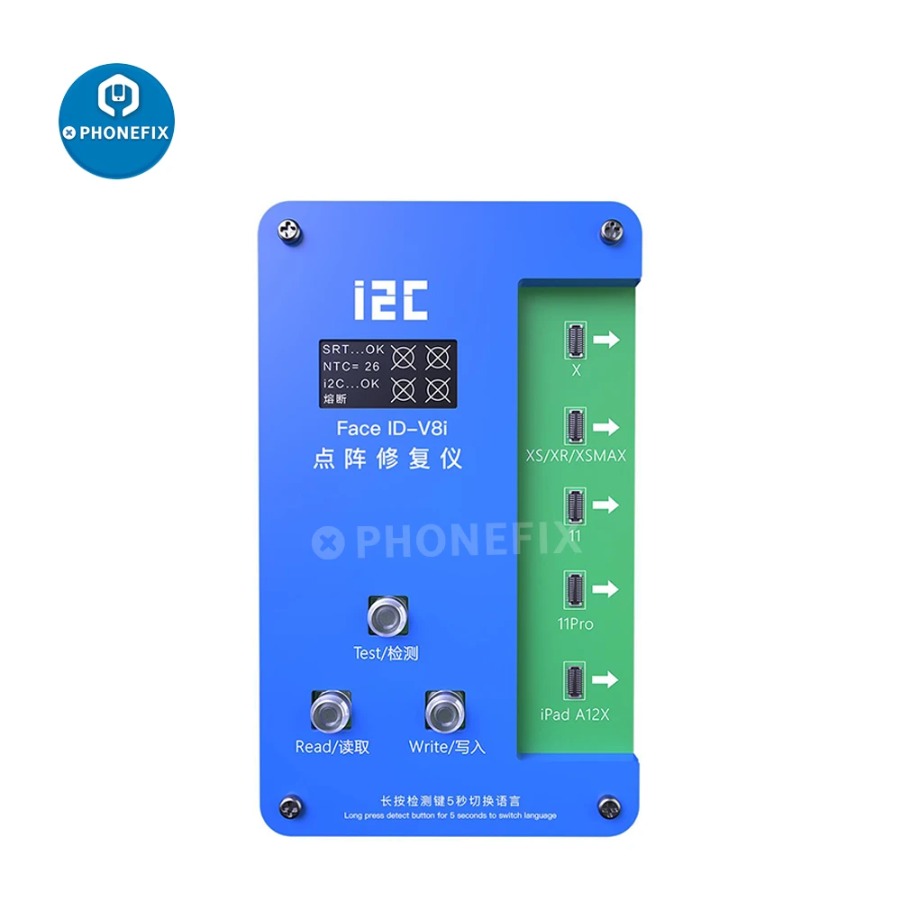 I2C Face ID Dot Matrix การตรวจจับ Iface V8โปรแกรมเมอร์สำหรับ Fix IPhone X XS 11 Pro Max Face ID ไม่การทำงานกล้อง Lattice ซ่อม