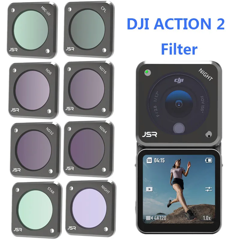 Filtro para DJI Action 2, CPL UV ND, 8, 16, 32, 64, lentes Macro Star Night NDPL, acessórios para câmera