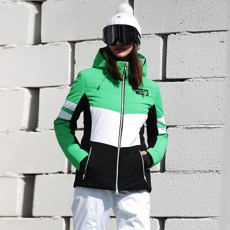 Chaqueta de esquí con capucha para mujer, ropa deportiva profesional de alta calidad, Chaquetas deportivas para exteriores, marca RUNNING RIVER