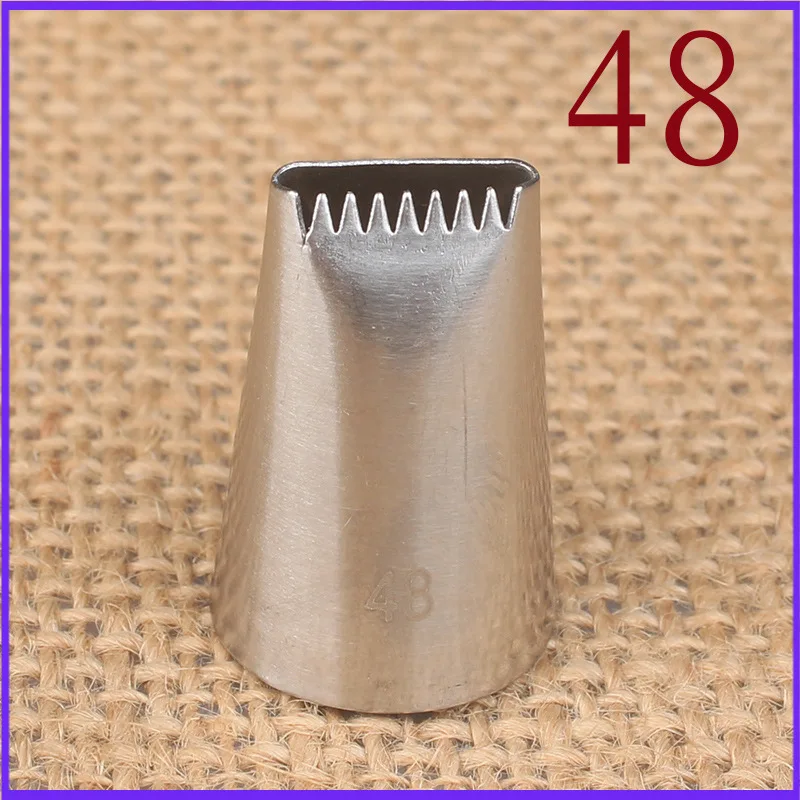 

48# Single Row Flat Tooth Cream Decorating Mouth Basket for Flower Arranging Woven Mouth 304 Stainless Steel Baking Tool Small