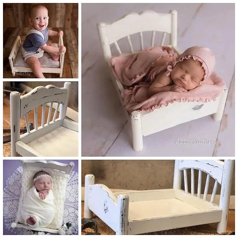 European and American style baby photography props to do old wind wood new bed newborn photography props