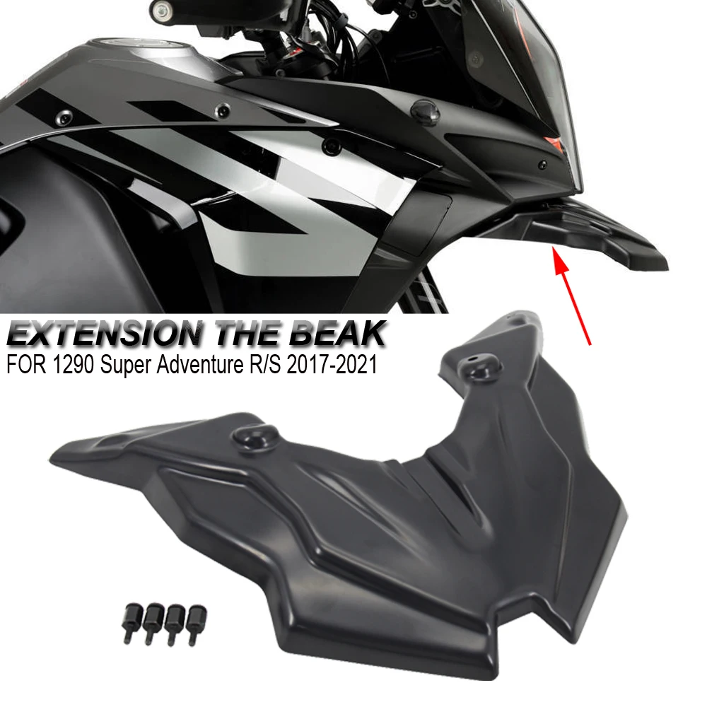 

NEW Motorcycle Front Wheel Mudguard Beak Nose Cone Extension Cover Extender Cowl FOR 1290 Super Adventure R/S Adv 2017-2021