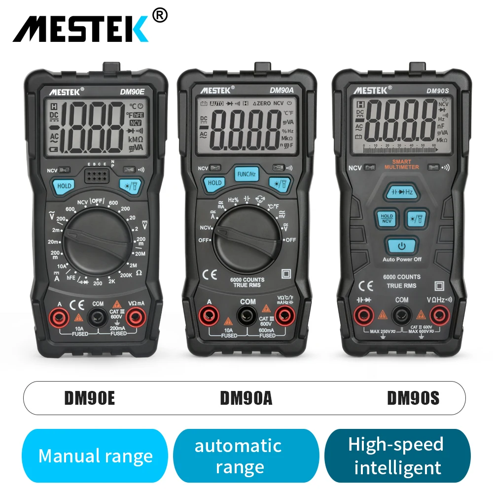 Digital Multimeter 6000นับความเร็วสูงอัตโนมัติอัจฉริยะNCV True RMSอุณหภูมิUniversal Multimetro