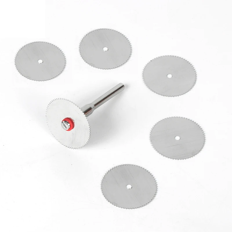 6PCS Wood Cutting Disc Dremel Rotary Tool Circular Saw Blade Dremel Cutting Tool For Woodworking Tool Dremel Accessories 5x22mm