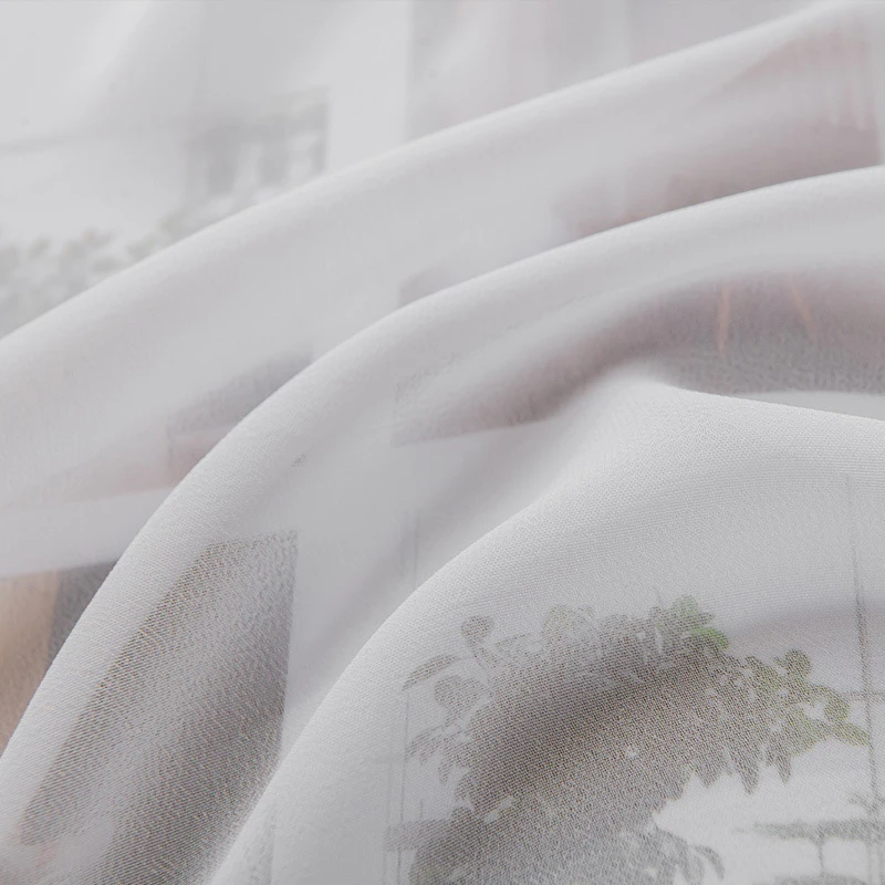 Solid White Sheer Curtains For Living Room High Quality Long Tulle Curtains Bedroom Window Treatment Finished Voile Party Drapes
