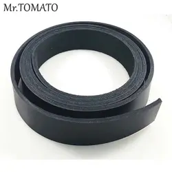 1pc Tanned leather Black Natural Tanned Leather Belt Blank Cowhide Strip Handmade Genuine Leather Strip