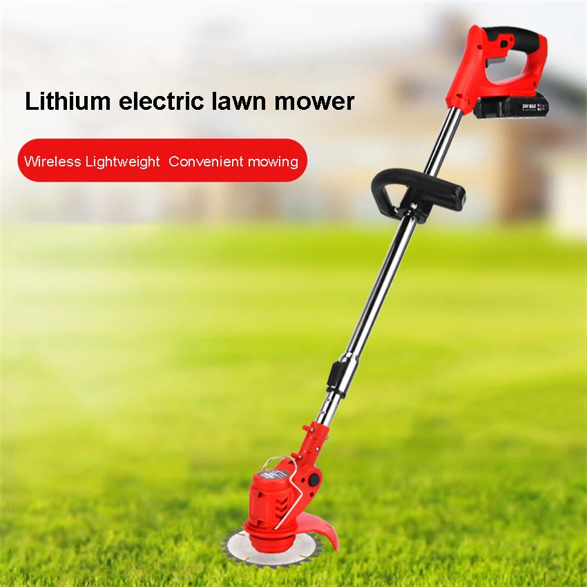 

Portable Brushless Electric Lawn Mower Small Household Garden Tools Rechargeable Agricultural Grass Trimmer Lawn Mower 220v 800w