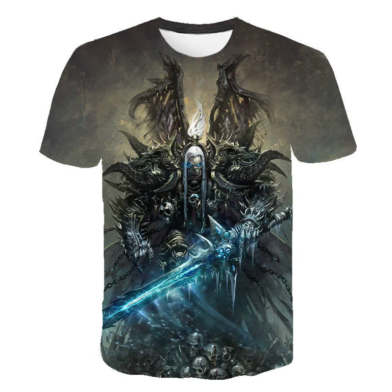 3D World of Warcraft T-shirt Men\'s Women\'s Fashion Streetwear Printed T-shirt 2021 Summer Hot Sale Tees