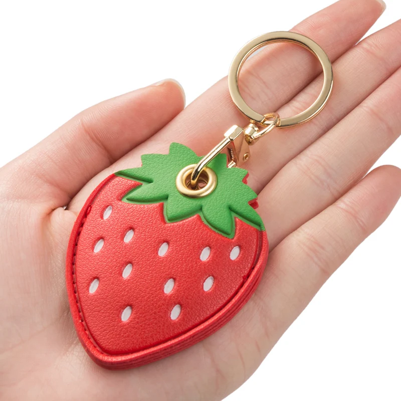 High Quality Fruits Badge Card Holders With Keychain Kawaii Cartoon Plastic ID Protection Cover Couple Gift IC Elevator Bus Card