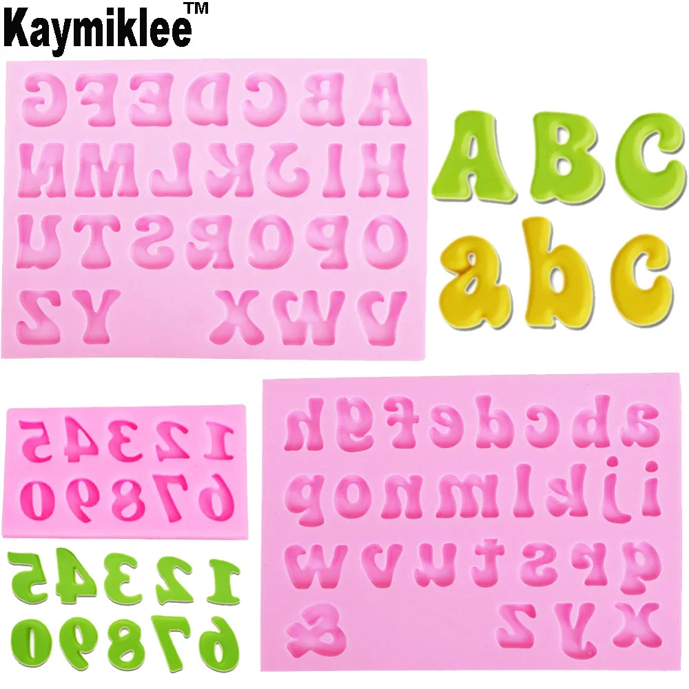 

Kaymiklee C208 3PCS Alphabet Number Letter Silicone Mold Birthday Candle Candy Chocolate Mould Fondant Cake Decoration