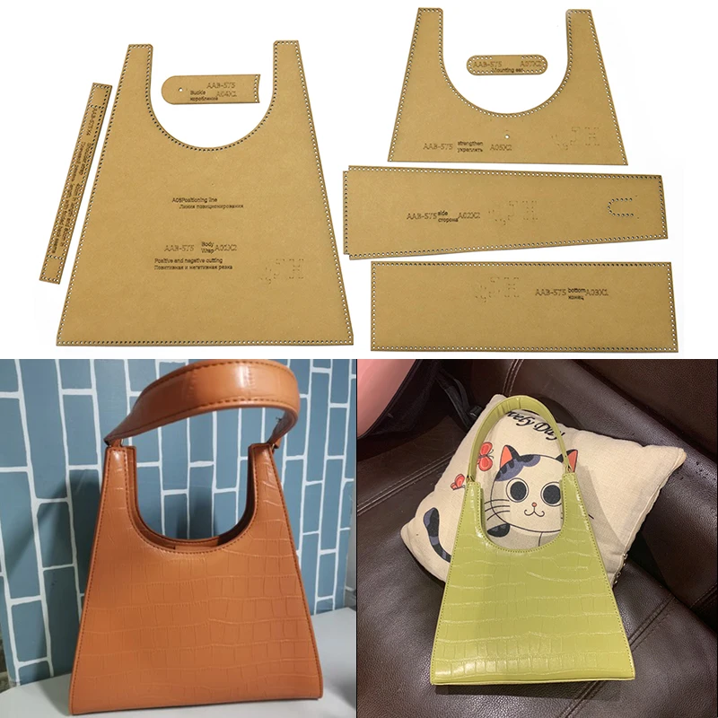 

1Set DIY Kraft Paper Template New Fashion Crossbody Bag Women's Shoulder Bag Leather Craft Pattern DIY Stencil Sewing Pattern