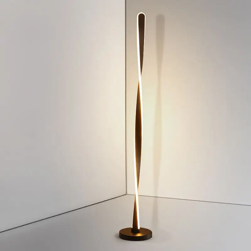 

Modern corner floor lamp Remote Dimming Lamp for Acrylic Spiral shape minimalist decor light LED indoor standing floor lamp